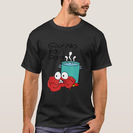 アパレルガニポットにノーと言う Tシャツ (正面)