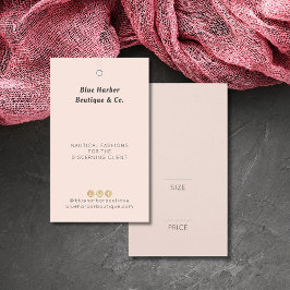 アパレルモダンブティック赤面ピンクプライスラベル