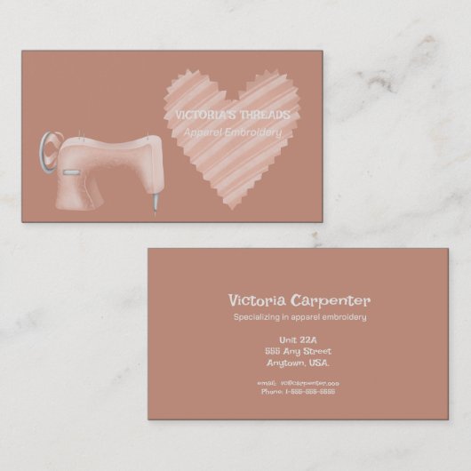 アパレル刺繍 名刺 (正面/裏面)