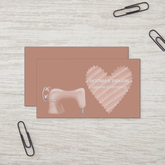 アパレル刺繍 名刺 (正面/裏面インサイチュ)