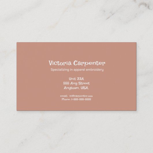 アパレル刺繍 名刺 (裏面)