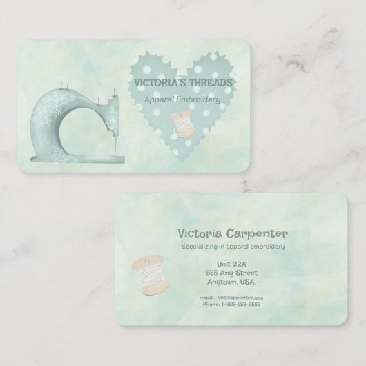 アパレル刺繍 名刺 (正面/裏面)