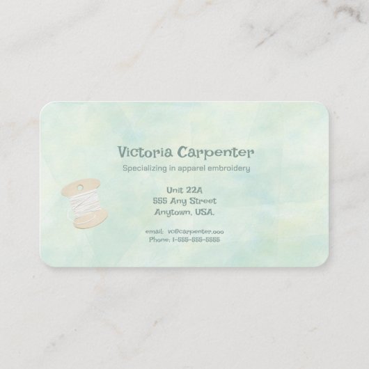 アパレル刺繍 名刺 (裏面)