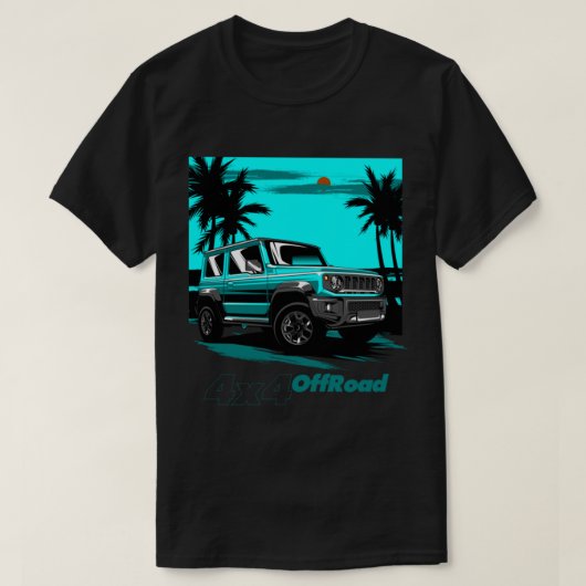 アパレ車のル鈴木ジムニー4x4 tシャツ (デザイン正面)