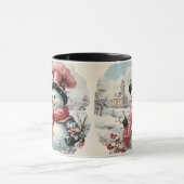 アパレ鮮やかル、レトロクリスマス マグカップ (中央)