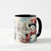 アパレ鮮やかル、レトロクリスマス マグカップ (正面右)