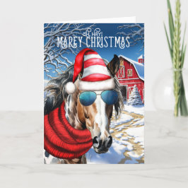 アパロオサヒョウ馬MAREyおもしろいクリスマス シーズンカード