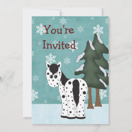 アパロオサホースウィンター誕生日招待状 招待状