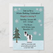 アパロオサホースウィンター誕生日招待状 招待状 (裏面)