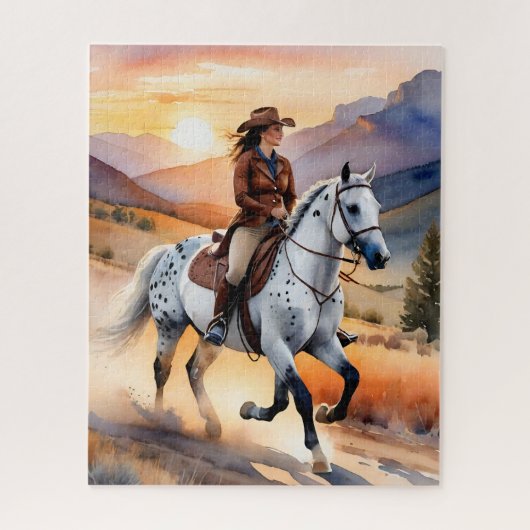 アパロオサホースウォーターカラーヒョウ ジグソーパズル (縦)