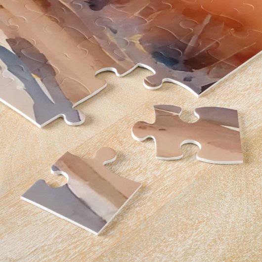 アパロオサホースウォーターカラーヒョウ ジグソーパズル (側面)