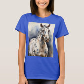 アパロオサホースウォーターカラーヒョウ Tシャツ (正面)