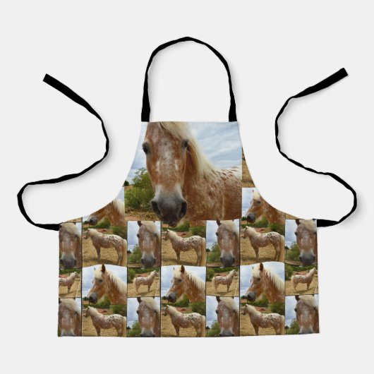 アパロオサホースコラージュ、キッズフルプリントアポン エプロン (正面)