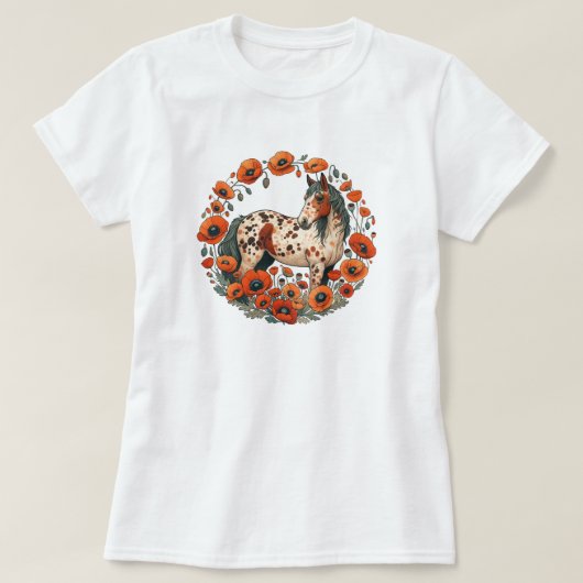 アパロオサホースポピーのアピーの馬 Tシャツ (デザイン正面)