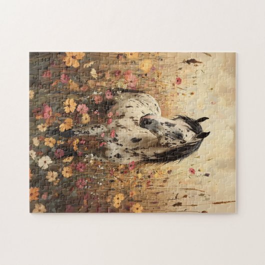 アパロオサホースワイルドフラワーフィールド ジグソーパズル (横)