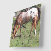 アパロオサホース時計 スクエア壁時計 (傾斜)