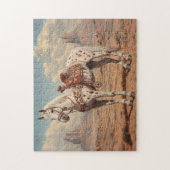 アパロオサホース絵を描砂漠の景色 ジグソーパズル (縦)