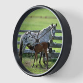 アパロオサマーレアンド子馬ホース 壁時計 (傾斜)