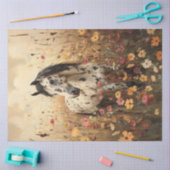 アパロオサ馬ワイルドフラワーフィールドデクページ 薄葉紙 (クラフト)