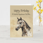 アパロオーサ馬パーソナリティ誕生日 カード (黄色い花)