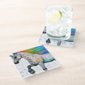 アパロカラフルーサ・ユニコーン ガラスコースター (アングル)