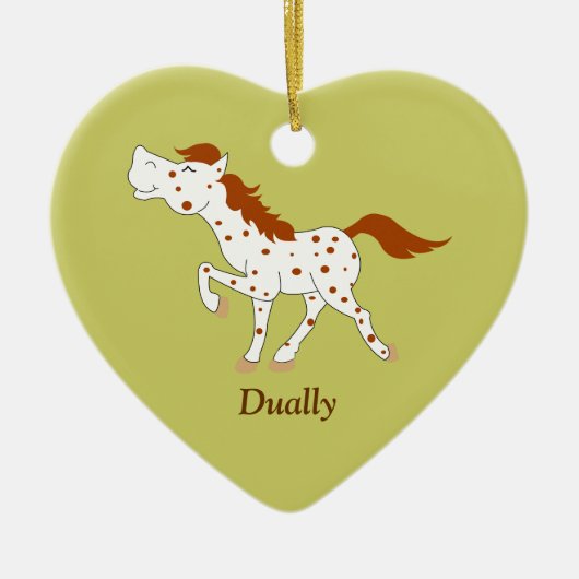 アパローサレッドロアンホースカスタムオーナメント セラミックオーナメント (正面)