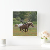 アパローサ時計 スクエア壁時計 (ホーム)