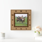 アパローサ馬群 スクエア壁時計 (ホーム)