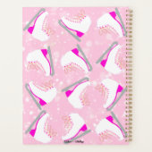 アパーソナライズされたイススケートで滑るピンクレッスン/プラクティス プランナー手帳 (裏面)