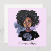 アパーソナライズされたフきらめくリカ人女性 (正面/裏面)