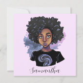 アパーソナライズされたフきらめくリカ人女性 (正面)