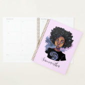 アパーソナライズされたフきらめくリカ人女性 プランナー手帳 (ディスプレー)