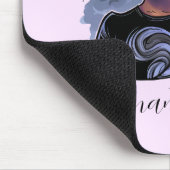 アパーソナライズされたフきらめくリカ人女性 マウスパッド (コーナー)