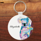 アパーソナライズされたポップ・アートのカラフルートコアラ キーホルダー (正面)