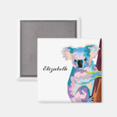 アパーソナライズされたポップ・アートのカラフルートコアラ マグネット (正面/裏面)