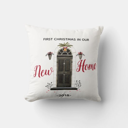 アパーソナライズされたーニューホームクリスマス装飾用クッション クッション (正面)