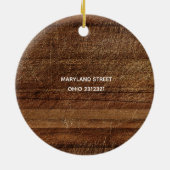 アパーソナライズされたーニューホームジンガーブレッドオーナメント セラミックオーナメント (裏面)