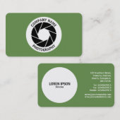 アパーチャサークル – モスグリーン 名刺 (正面/裏面)
