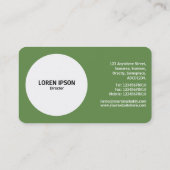 アパーチャサークル – モスグリーン 名刺 (裏面)