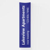 アパートメントコミュニティナウリース電話番号ブルー 横断幕 (縦)