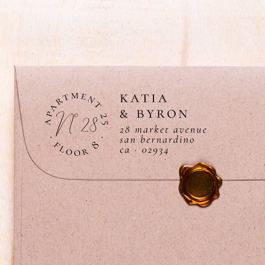 アパートメントナンバー差出人住所 セルフインキングスタンプ