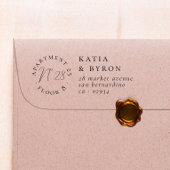 アパートメントフロア&ハウスナンバーシック差出人住所 ラバースタンプ