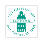 アパートメント建物セルフインク差出人住所スタンプ セルフインキングスタンプ (デザイン)