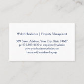 アパートメント建物 | レンタルのプロパティ 名刺 (裏面)