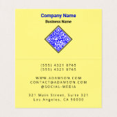 アパートメント&ハウス実在 – エステートブローカーQRフォールディング 名刺 (内部フラット)