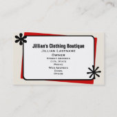 アパールストアブティックレッドプレイドマネキン 名刺 (裏面)