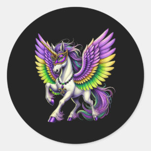 アパ素晴らしレルUnicorn Mardi Gras数々の --color ラウンドシール