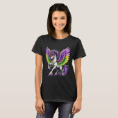 アパ素晴らしレルUnicorn Mardi Gras数々の --color Tシャツ (正面フル)