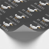 アヒおもしろいル好きの鳥を見るファン ラッピングペーパー (角)