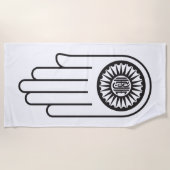 アヒムサのジェインの象徴 ビーチタオル (正面)